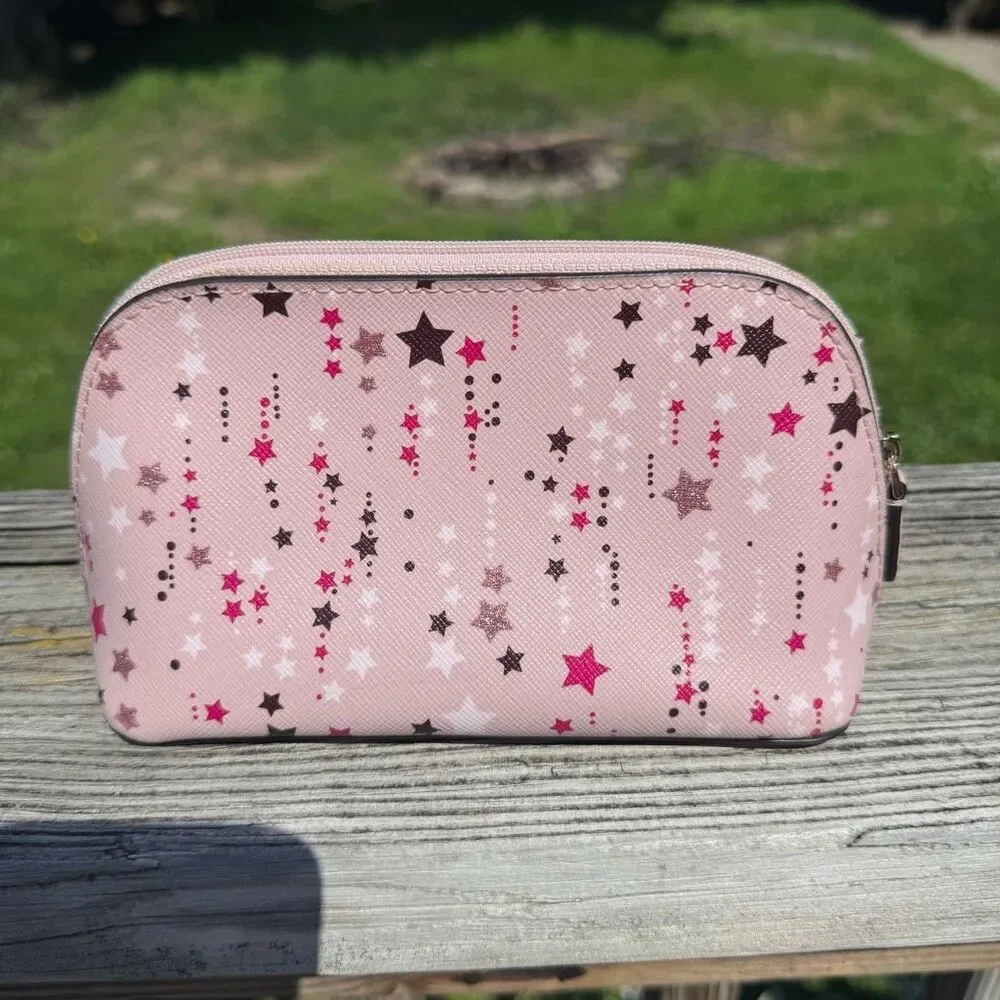 Kate Spade RARE Staci Twinkle Printed Cosmetic Case (Pink)